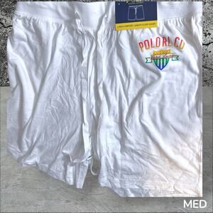 •NWT• POLO RALPH LAUREN White 6" Comfort Sleep Shorts • Medium